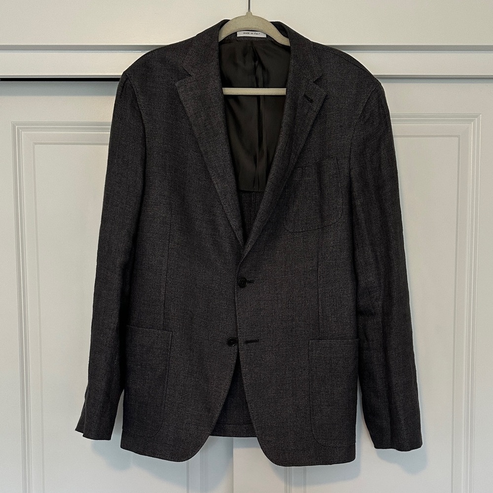 Armani Collezioni - Made in Italy Sartorial Deco Gray Blazer 44L
